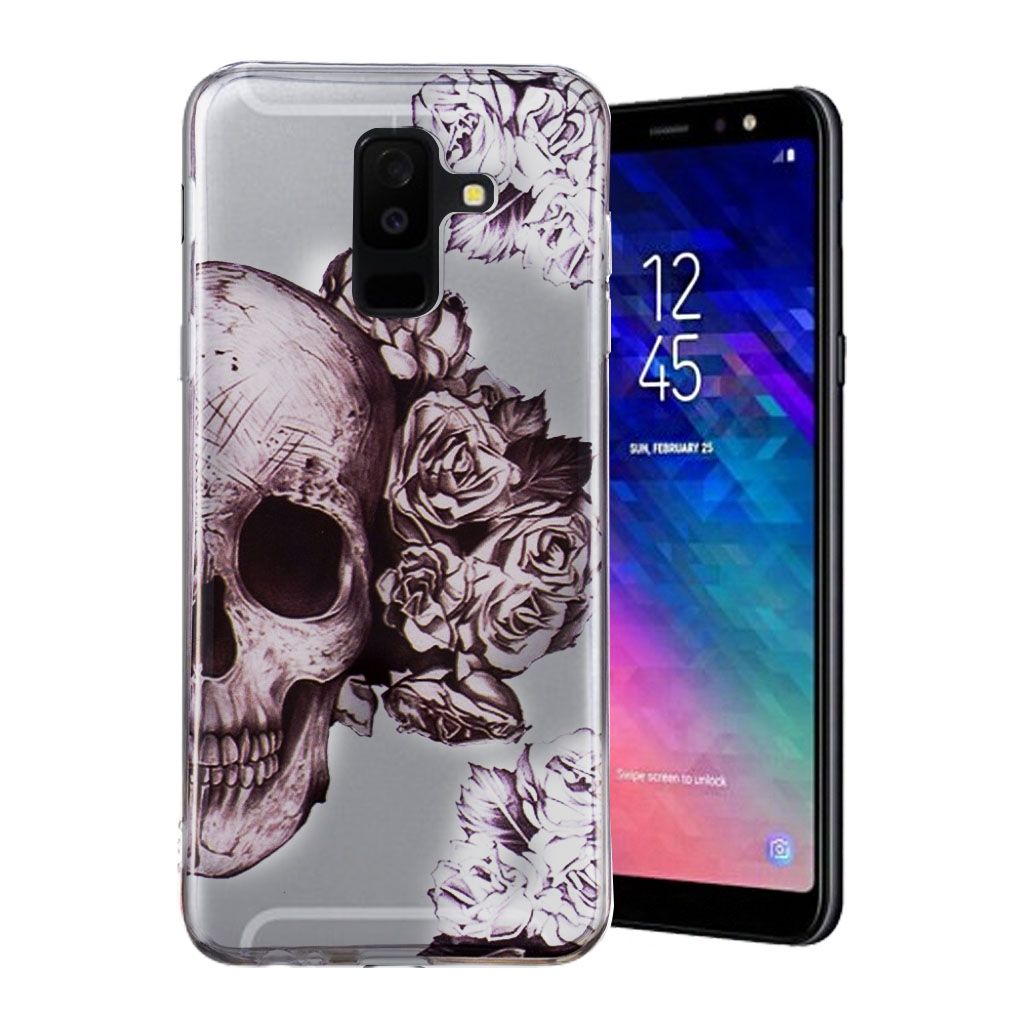 IMD Samsung Galaxy A6 Plus pattern case - Skull and Flower