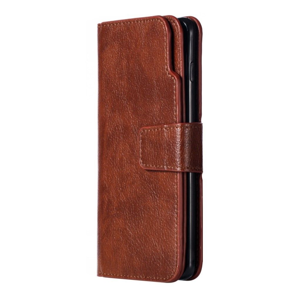 Crazy Horse Samsung Galaxy S10 leather flip case - Brown