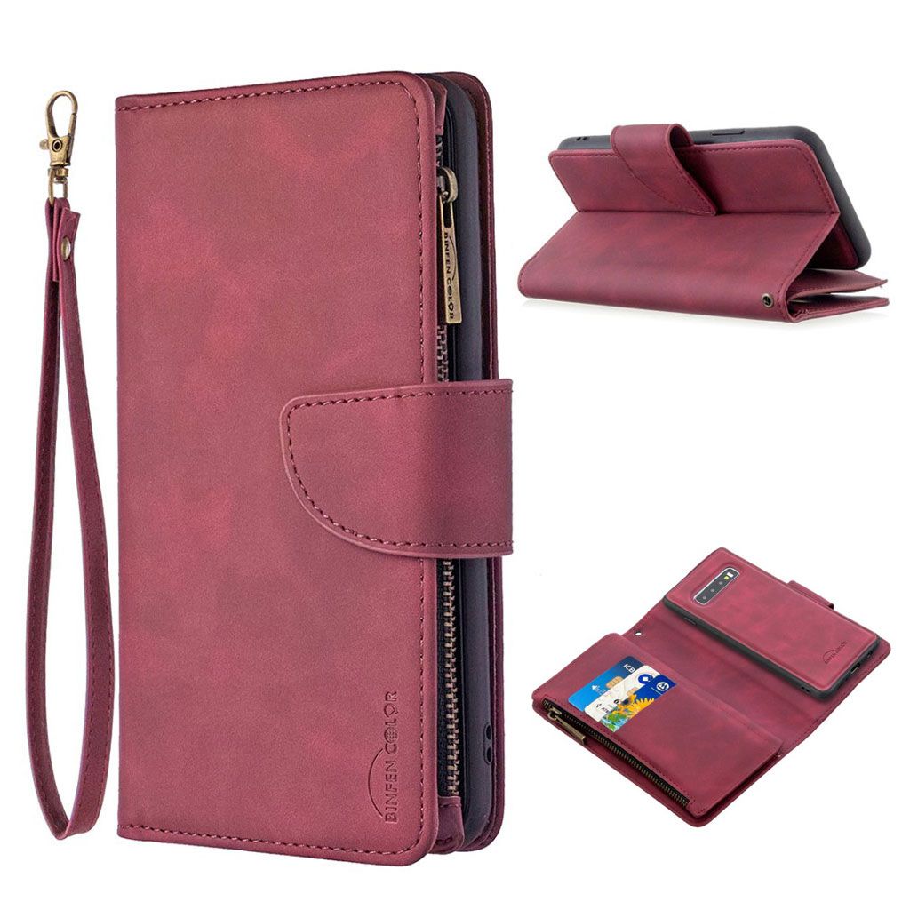 Premium Wallet Samsung Galaxy S10 Plus flip case - Red