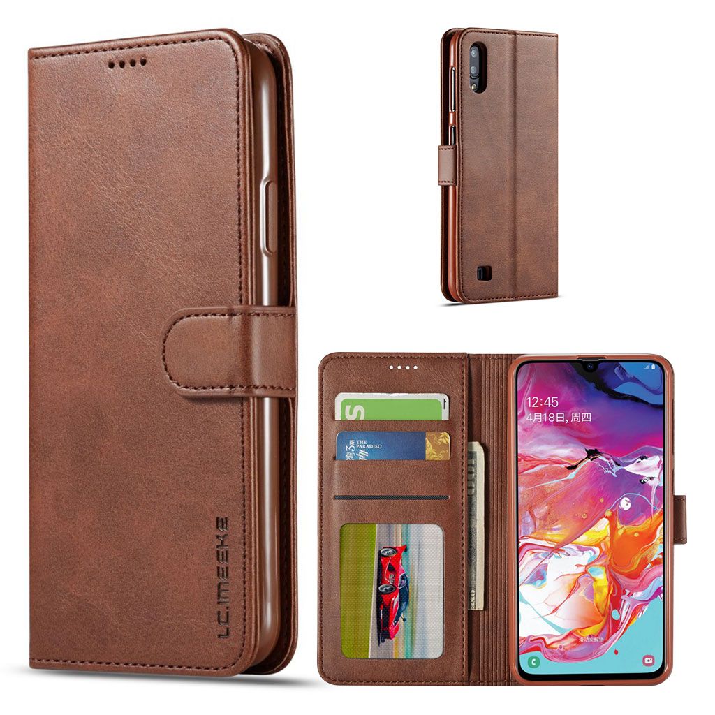 LC.IMEEKE Samsung Galaxy A10 Flip Case - Coffee