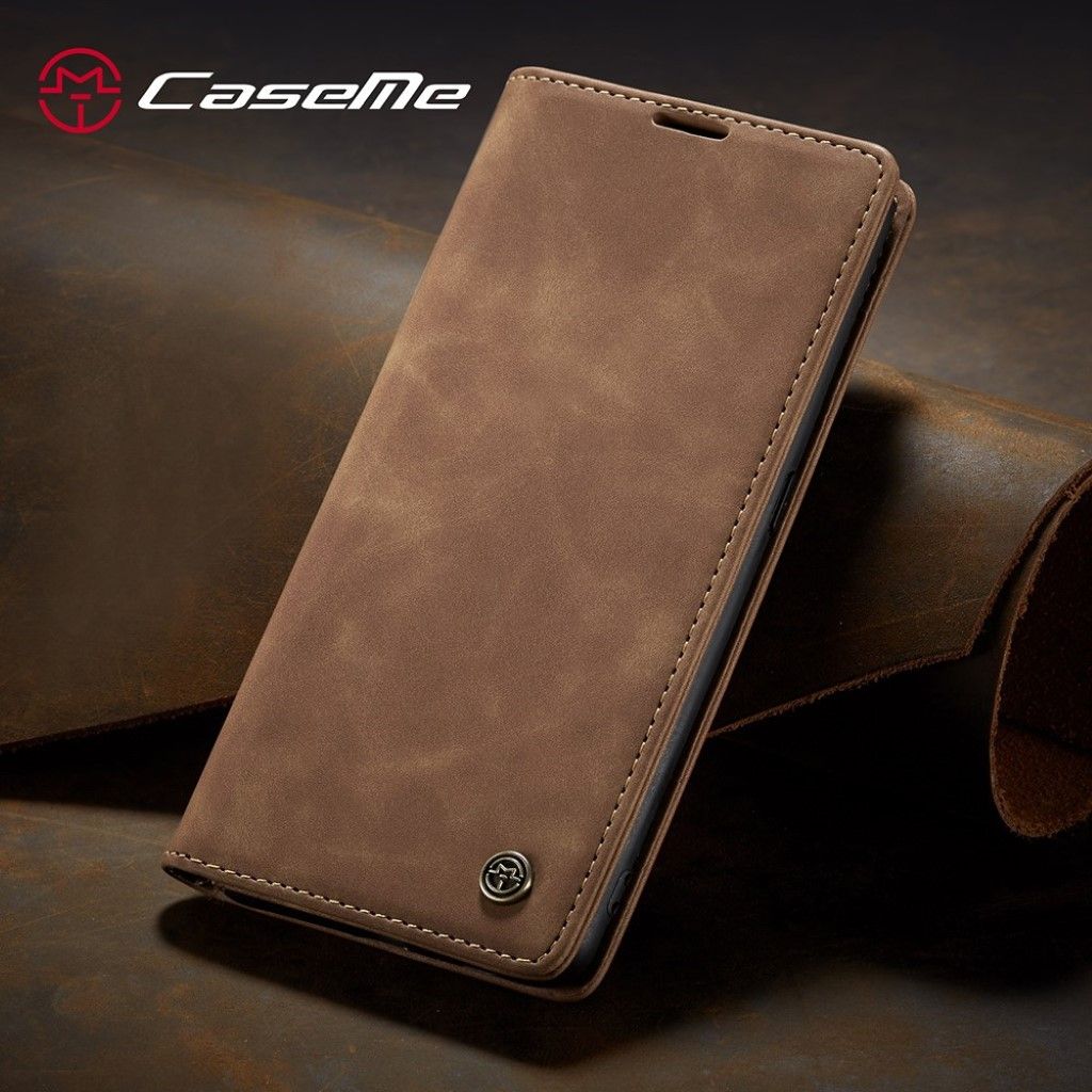 CaseMe Samsung Galaxy A80 Vintage Case - Light Brown