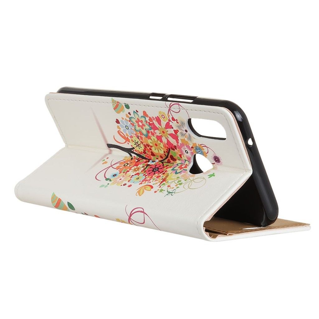 Samsung Galaxy A40 pattern leather case - Flowered Tree