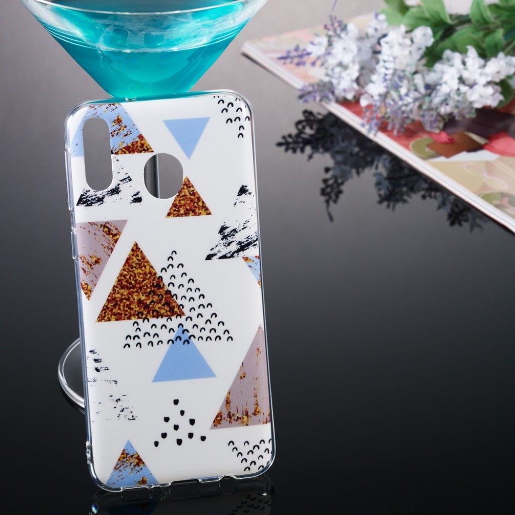 Marble Samsung Galaxy M20 case - Triangle Pattern Marble