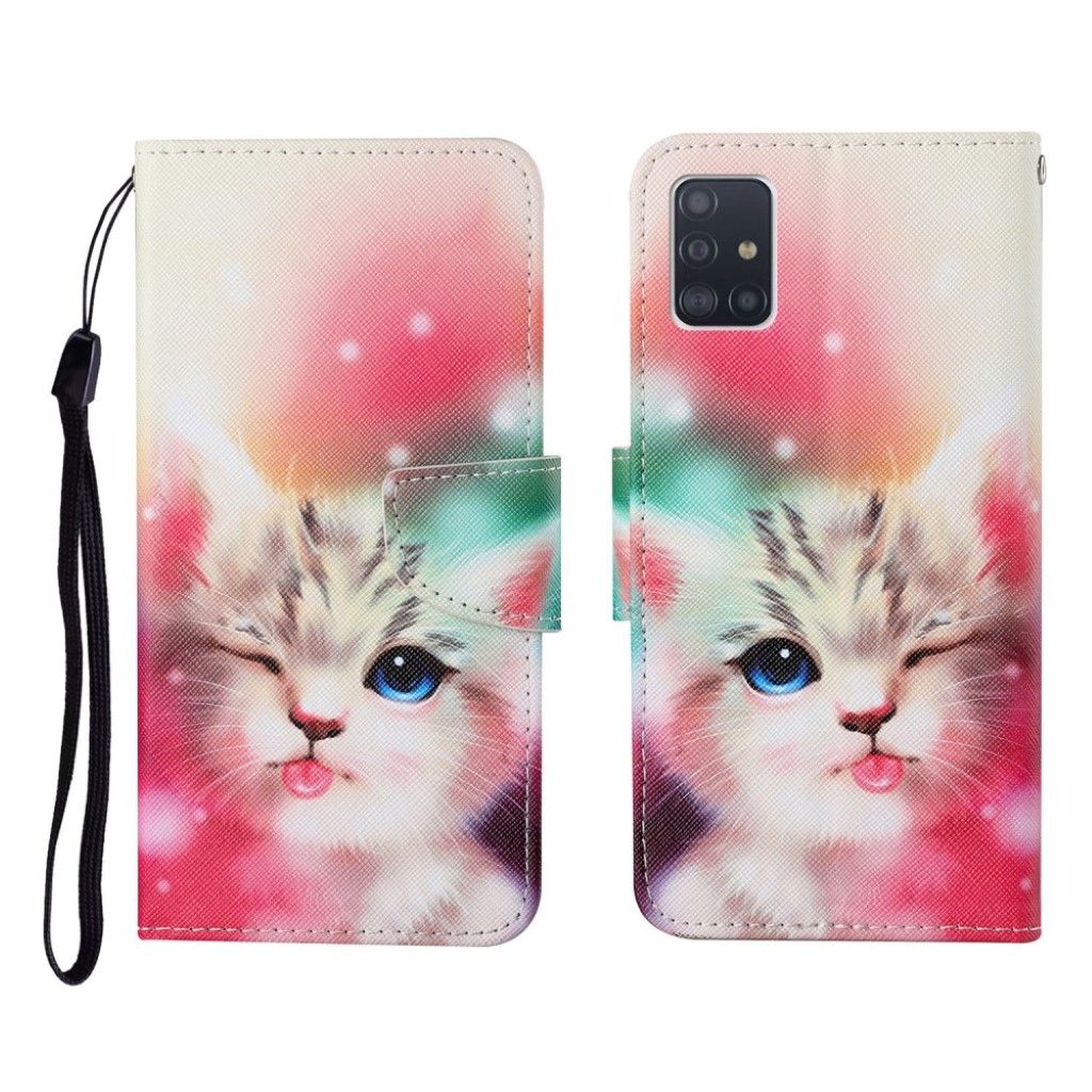 Wonderland Samsung Galaxy A51 flip case - Cute Cat