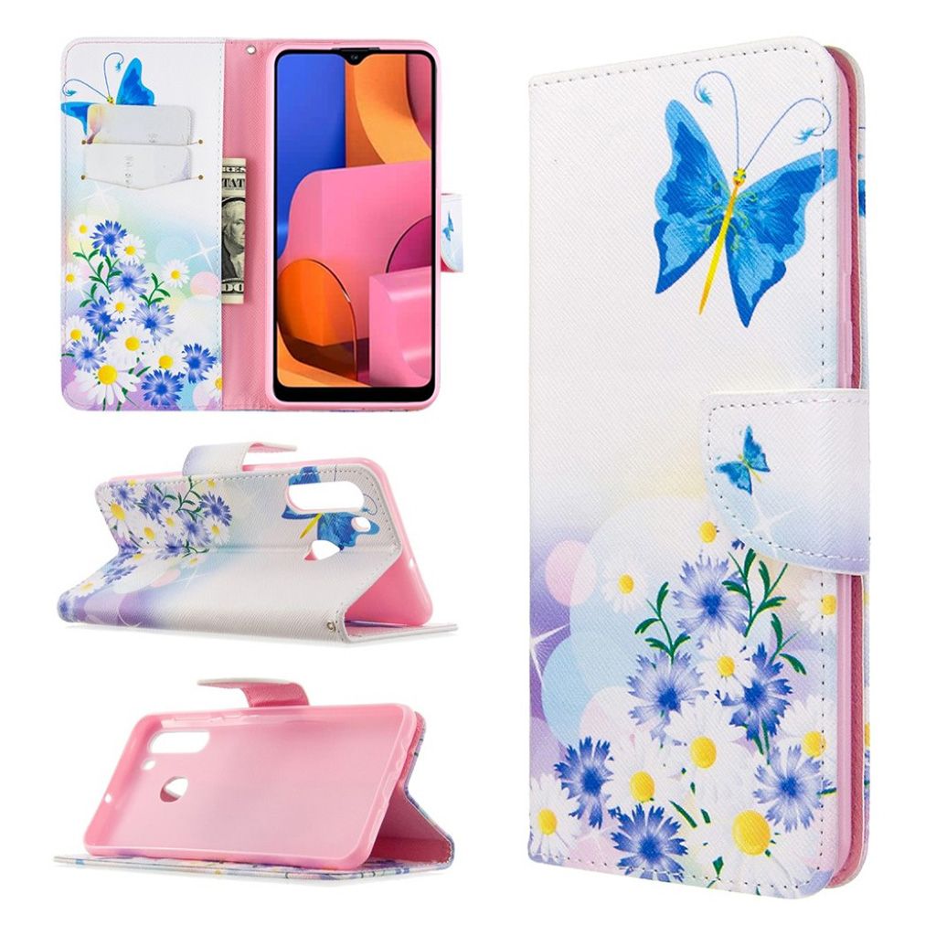 Wonderland Samsung Galaxy A21 flip case - Blue Butterfly