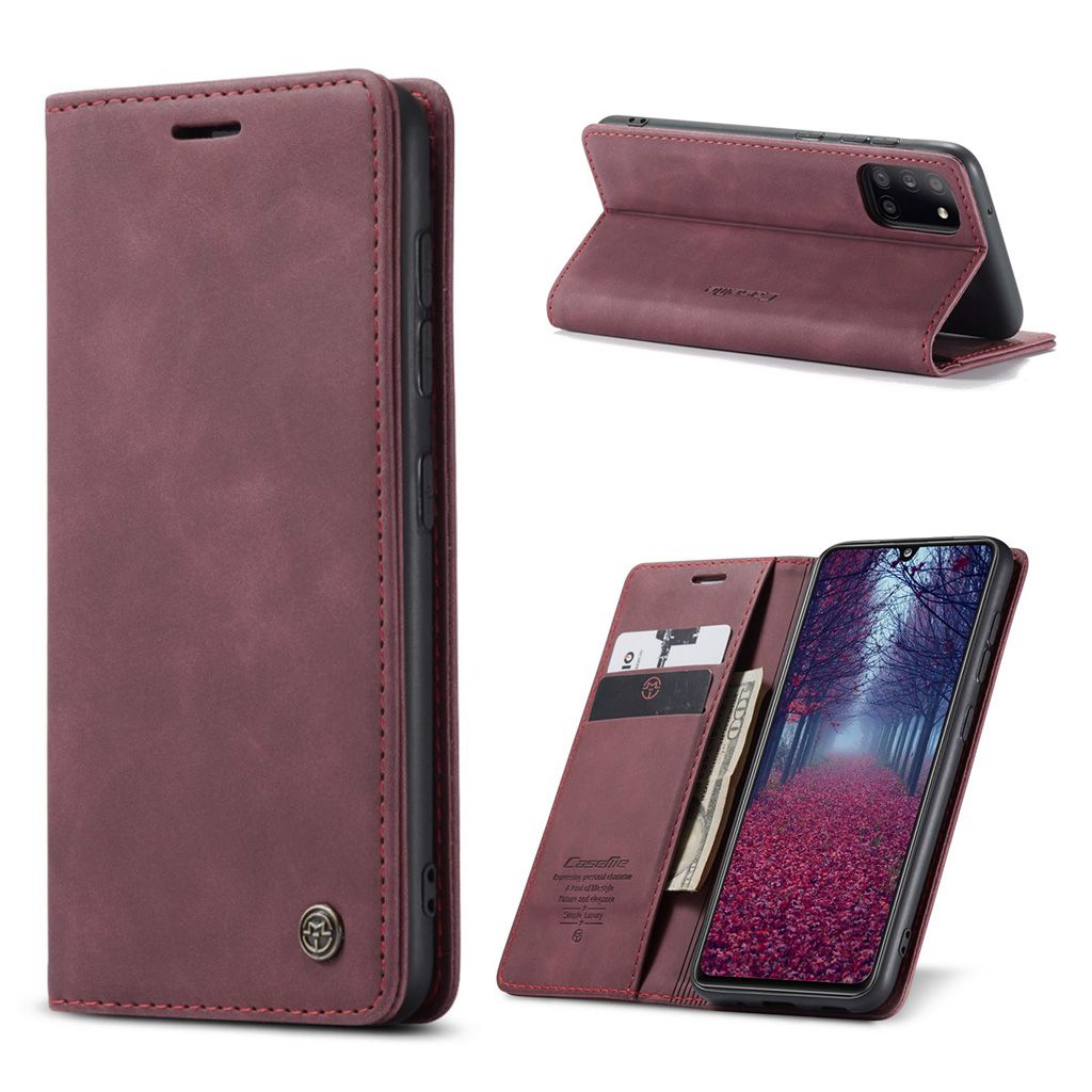 CaseMe Samsung Galaxy A31 Vintage Case - Wine Red