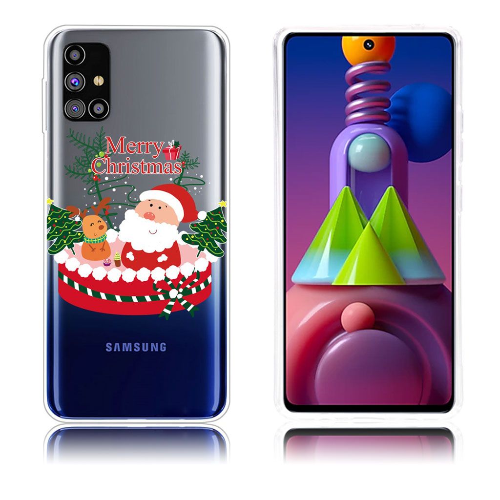 Christmas Samsung Galaxy M51 case - Santa and Moose