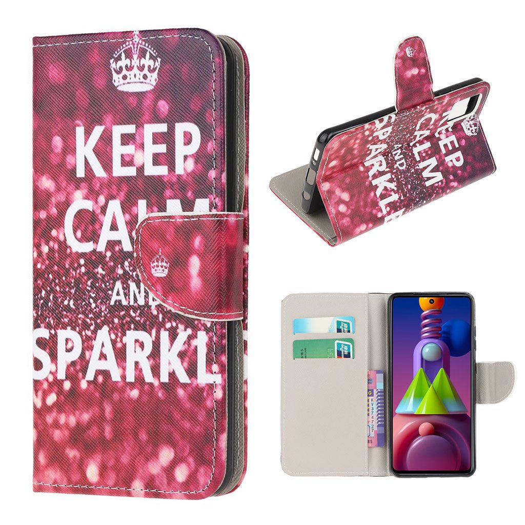 Wonderland Samsung Galaxy M51 flip case - Keep Calm and Sparkle