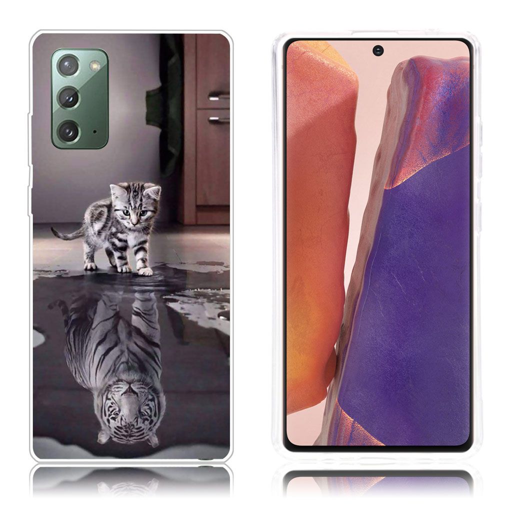 Deco Samsung Galaxy Note 20 case - Cat and Reflection in Water