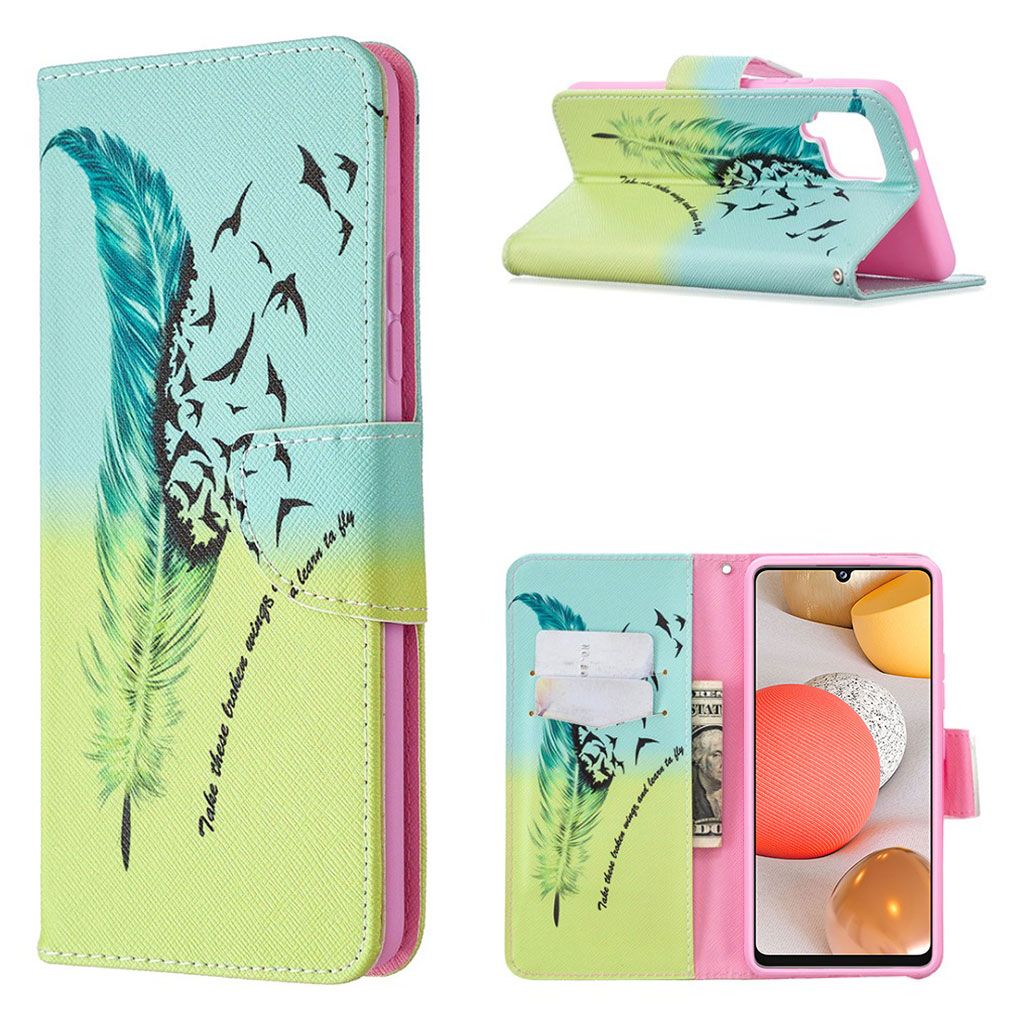 Wonderland Samsung Galaxy A42 5G flip case - Feather