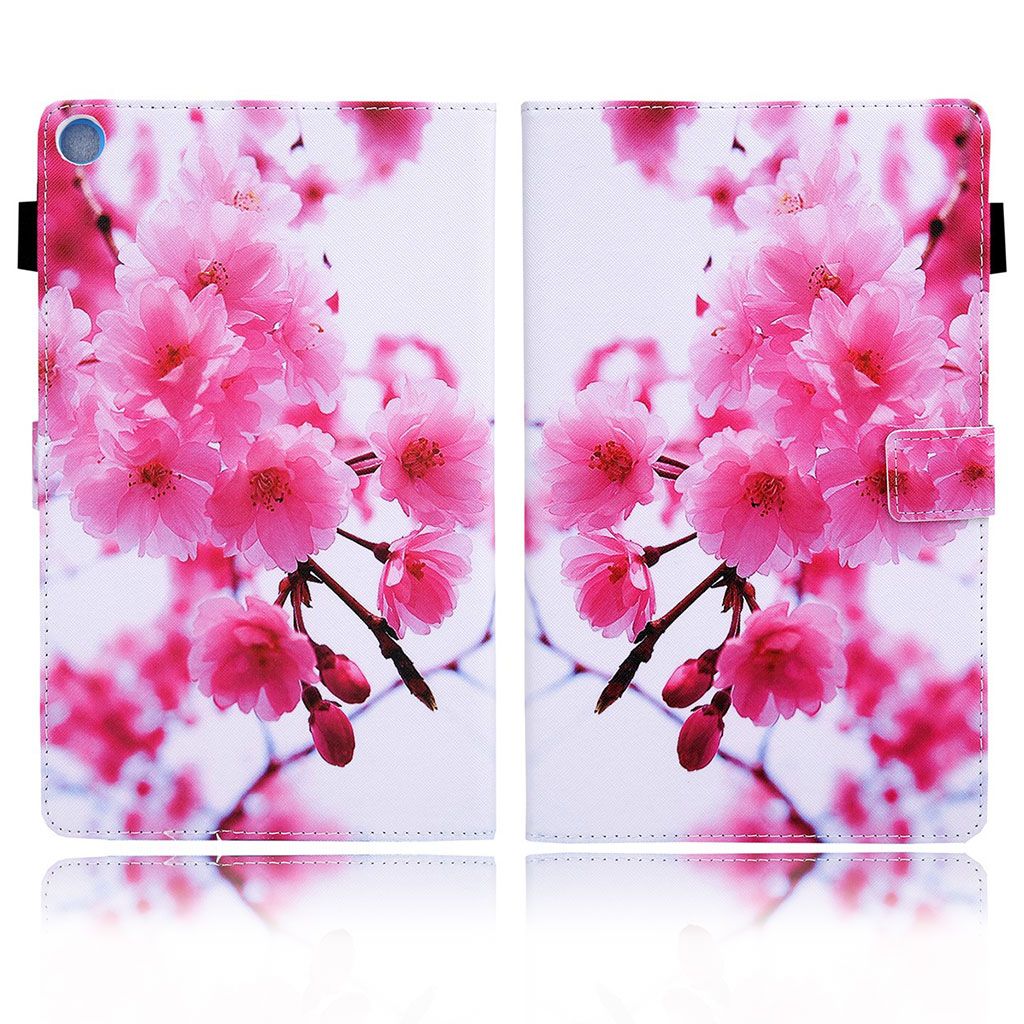 Cool pattern leather flip case for your Samsung Galaxy Tab A7 10.4 (2020) - Plum Blossom