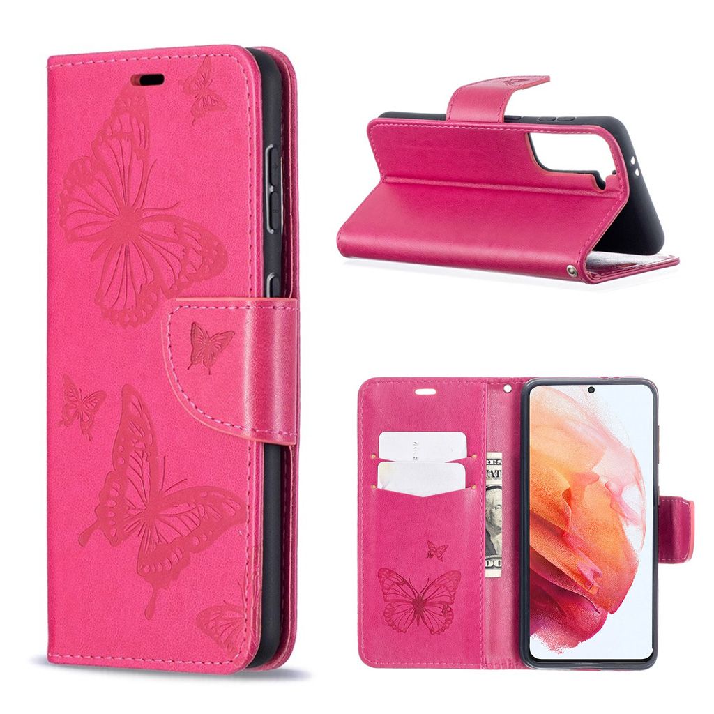 Butterfly Samsung Galaxy S21 flip case - Rose