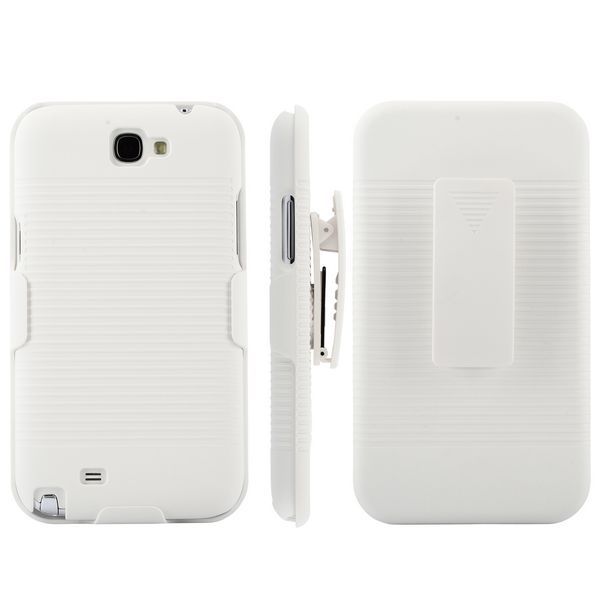 BeltClip KickStand (White) Samsung Galaxy Note 2 Case