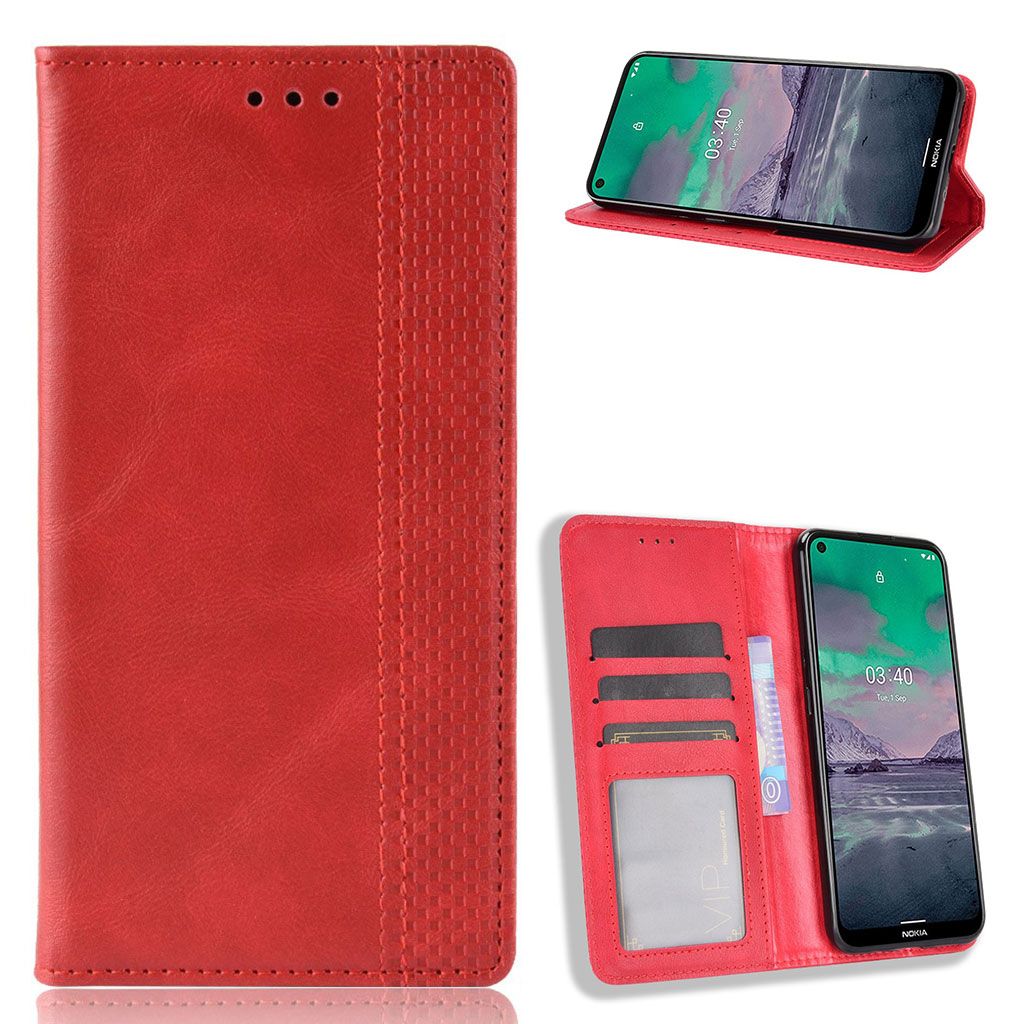 Bofink Vintage Nokia 3.4 leather case - Red