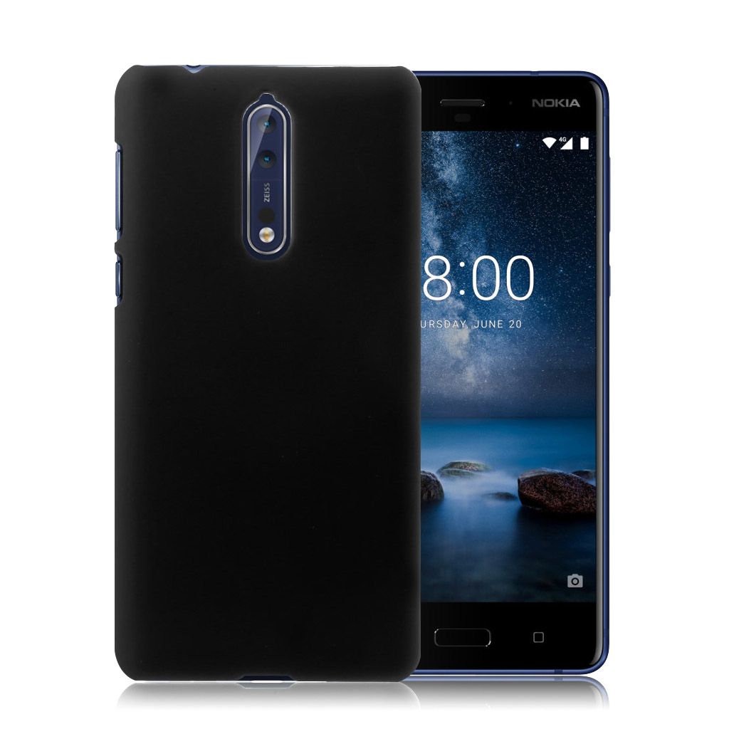 Nokia 8 rubberized PC case - Black