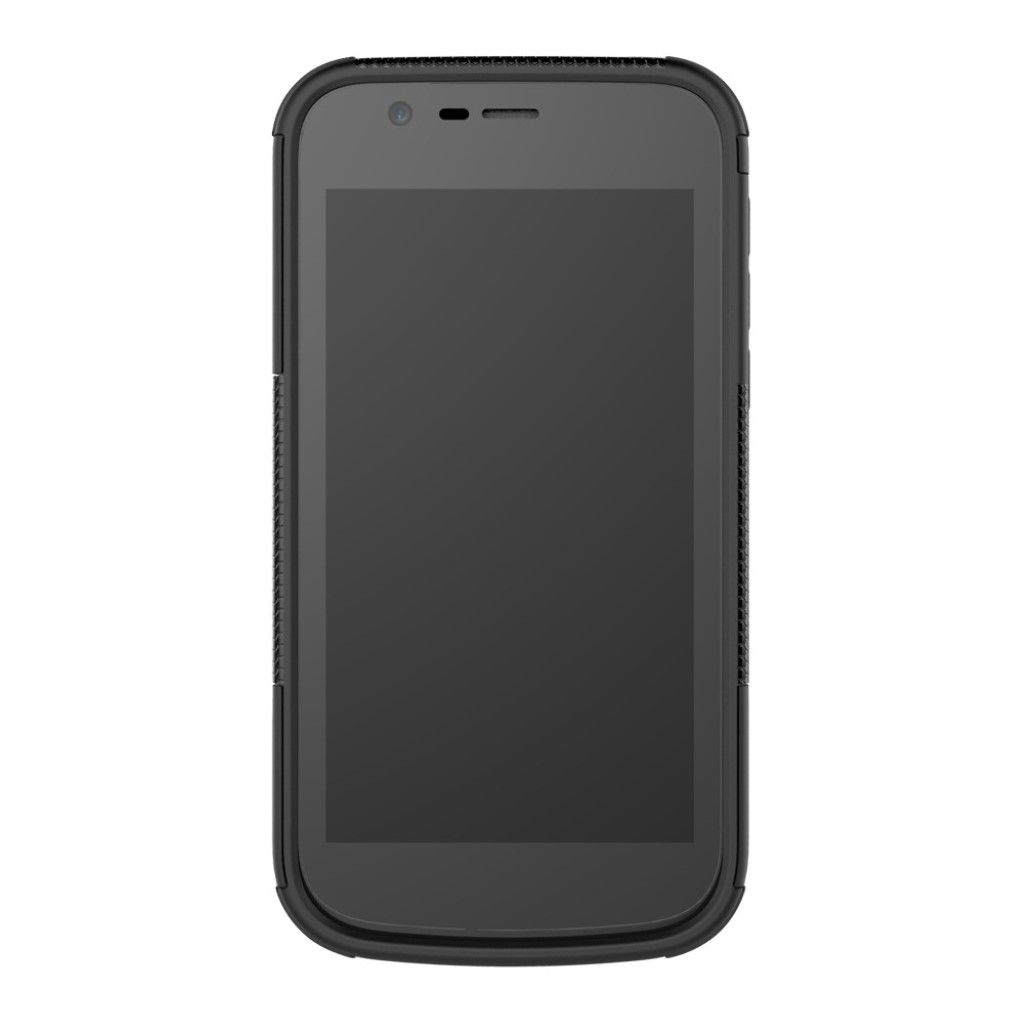 Nokia 1 anti-slip kickstand hybrid case - Black