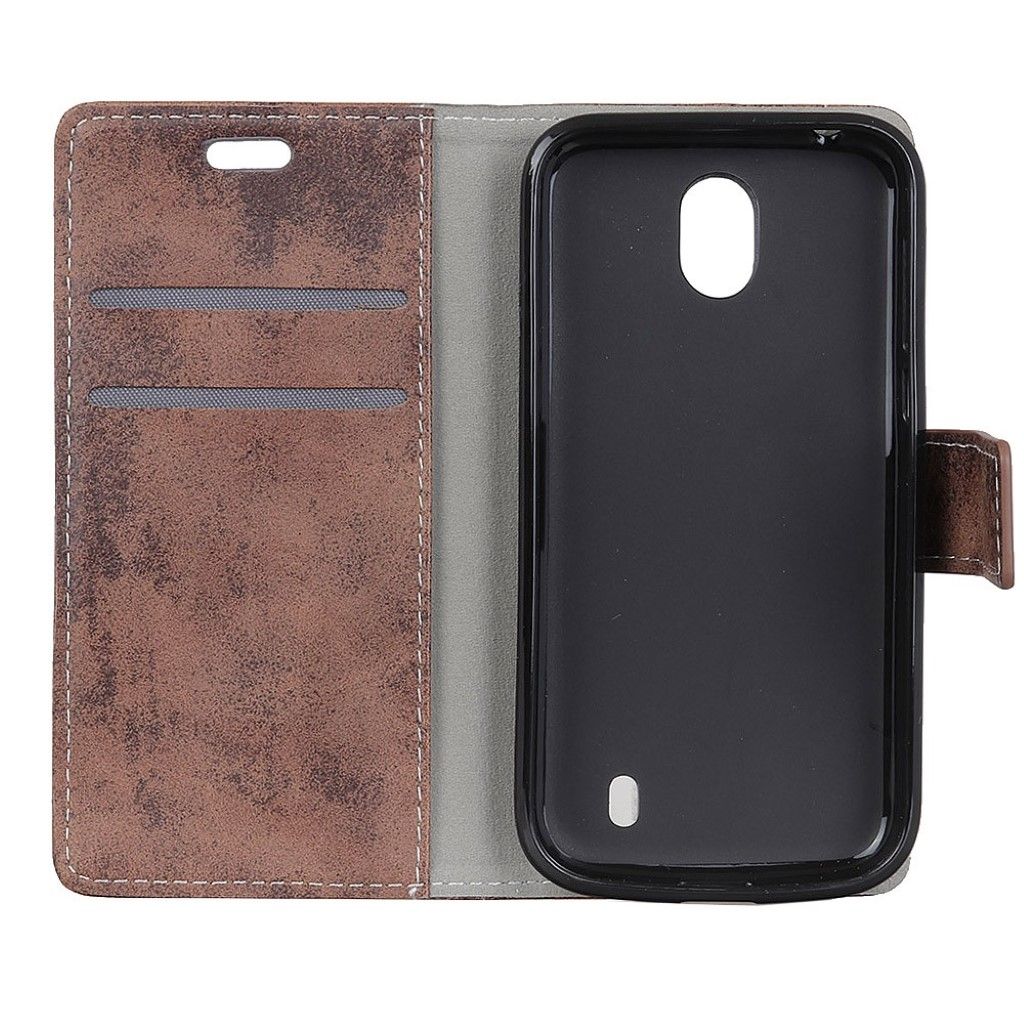 Nokia 1 wallet style leather flip case - Brown