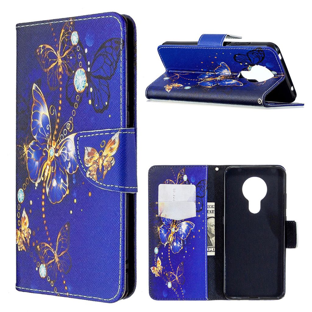 Wonderland Nokia 5.3 flip case - Butterflies Pattern