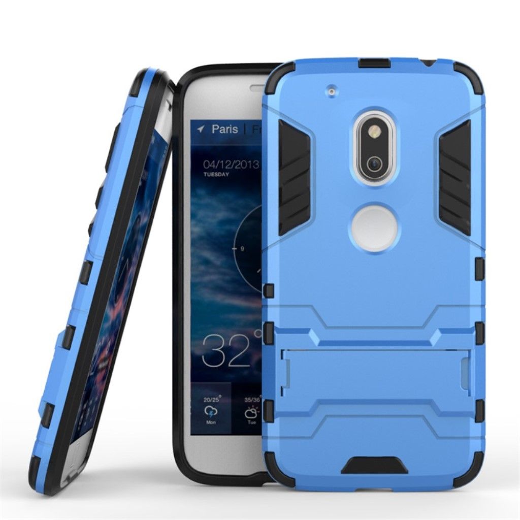 Hårderåde Motorola G4 Play TPU Hybrid Cover - Baby Blue