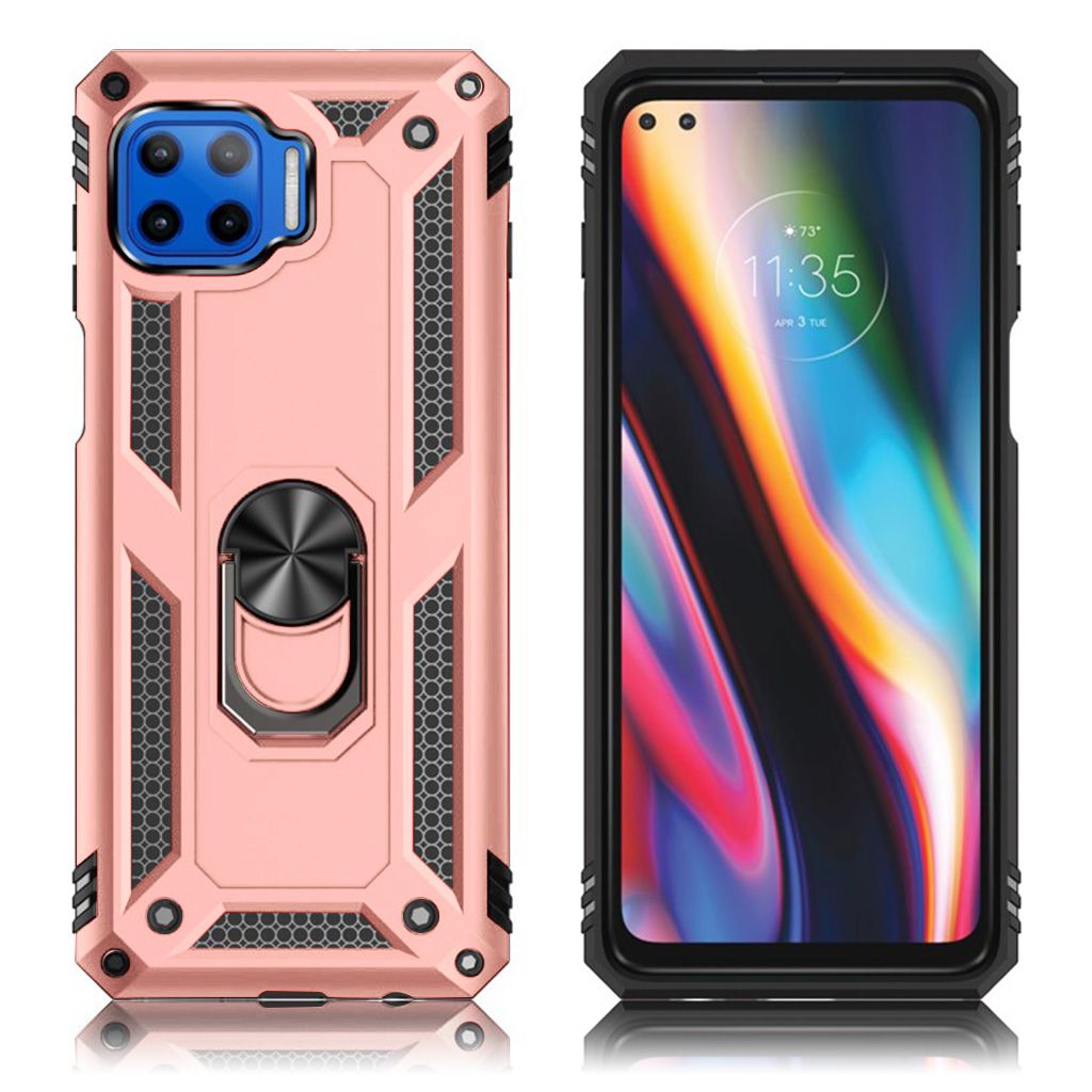 Bofink Combat Motorola Moto G 5G Plus case - Rose Gold