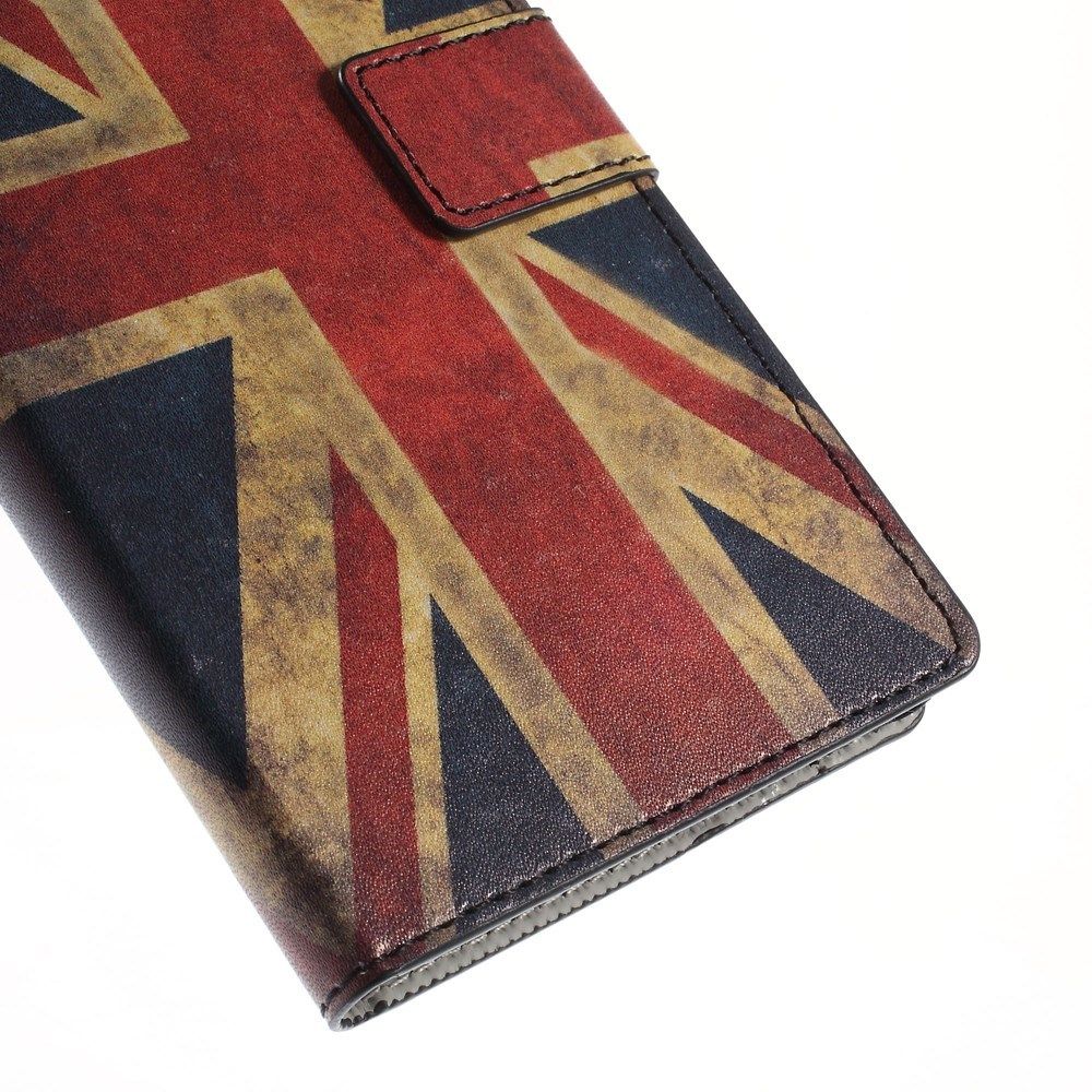 Moberg Sony Xperia M4 Aqua Leather Case With Card Holder - Vintage UK Flag