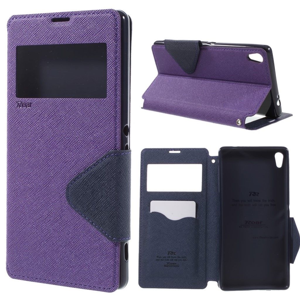 Sony Xperia XA Ultra window leather case - Purple