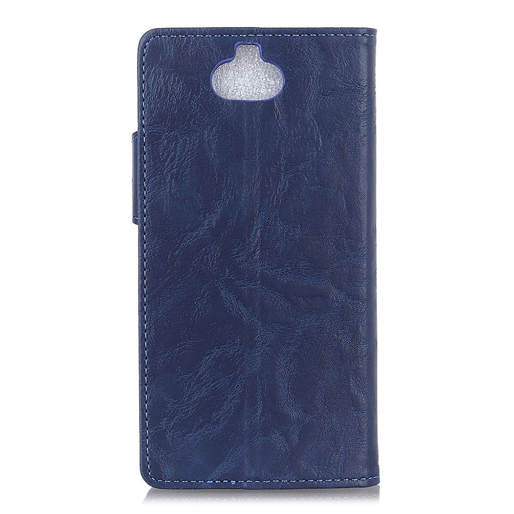 Crazy Horse Sony Xperia 10 Plus S-Shape leather case - Blue