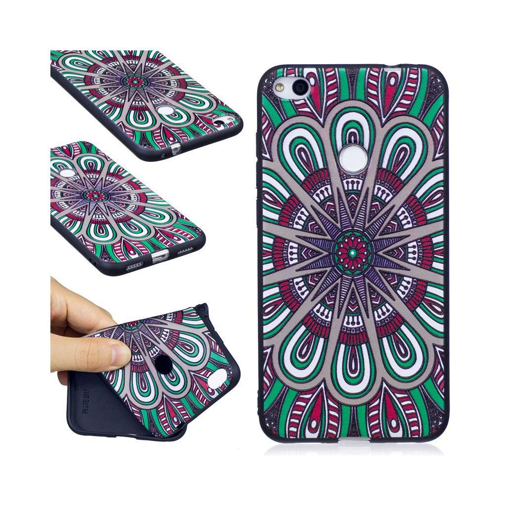 Huawei Honor 8 Lite embossed matte TPU case - Abstract Floral Pattern