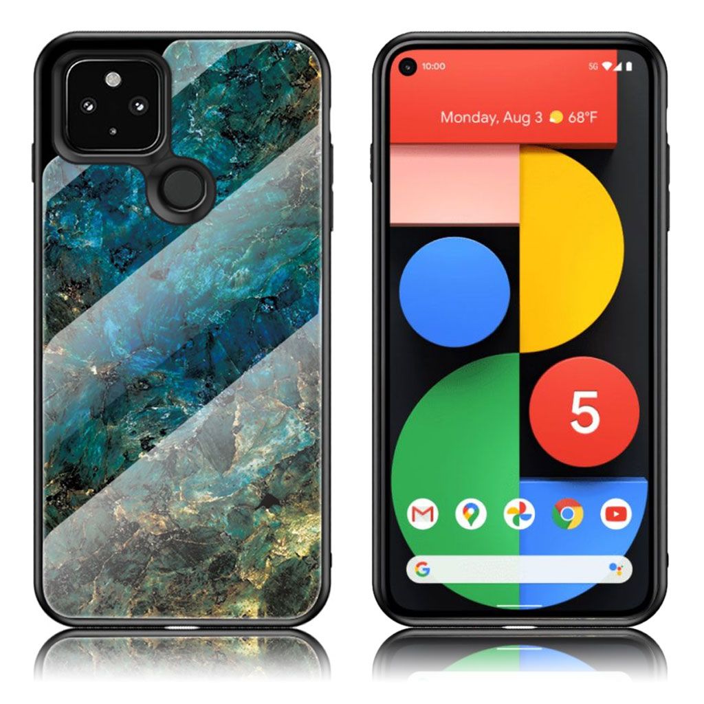 Fantasy Marble Google Pixel 5 cover - Emerald Marble