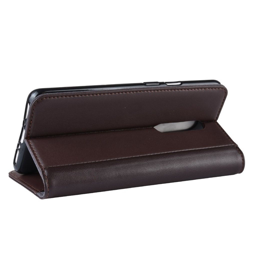 OnePlus 7 Pro split leather case - Brown