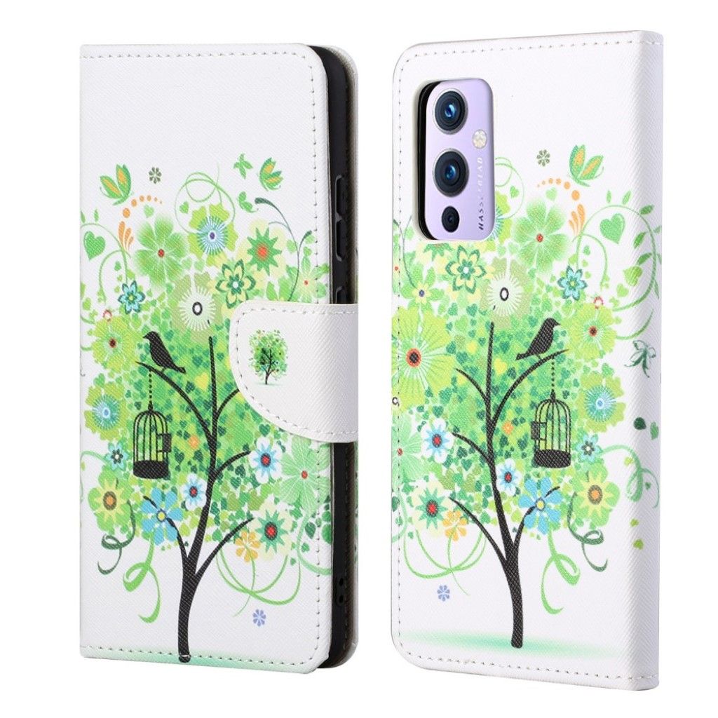 Wonderland OnePlus 9 flip case - Green Tree