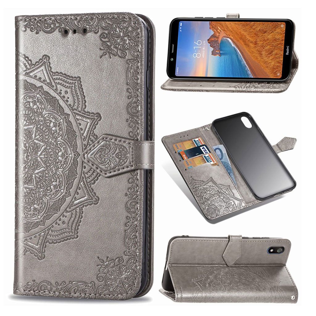 Mandala Xiaomi Redmi 7A Flip case - Grey