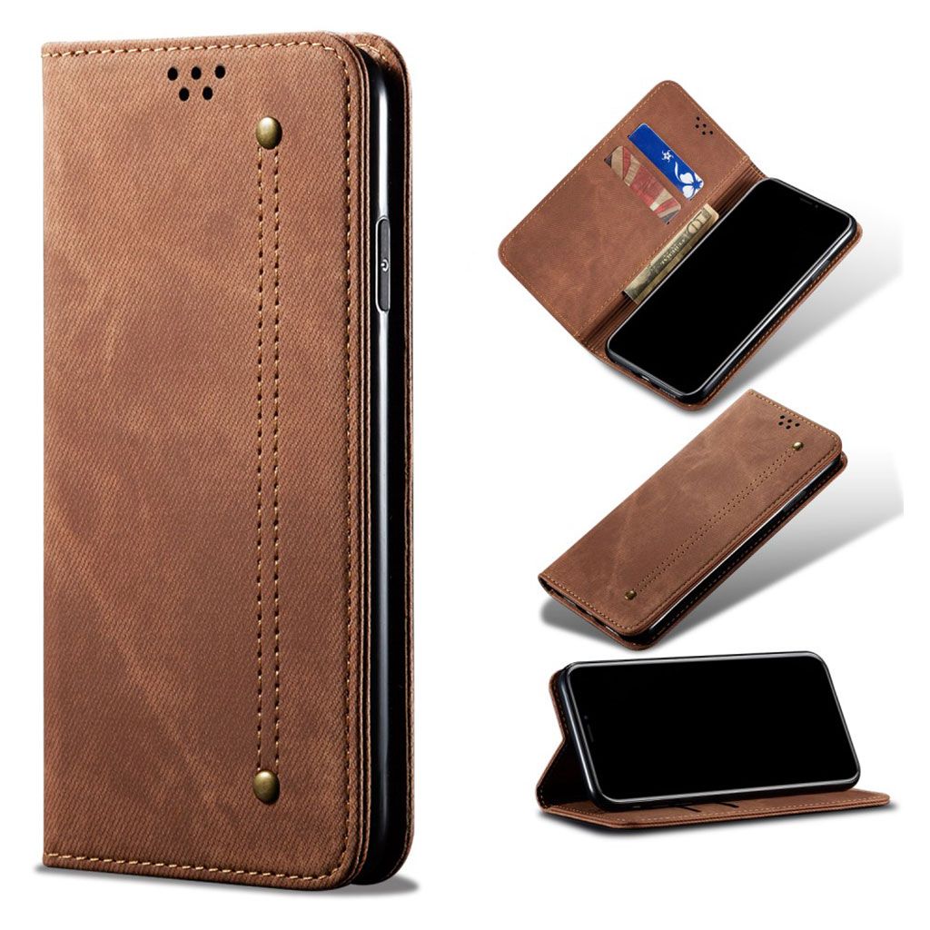 Jeans Oppo A9 (2020) Flip case - Coffee