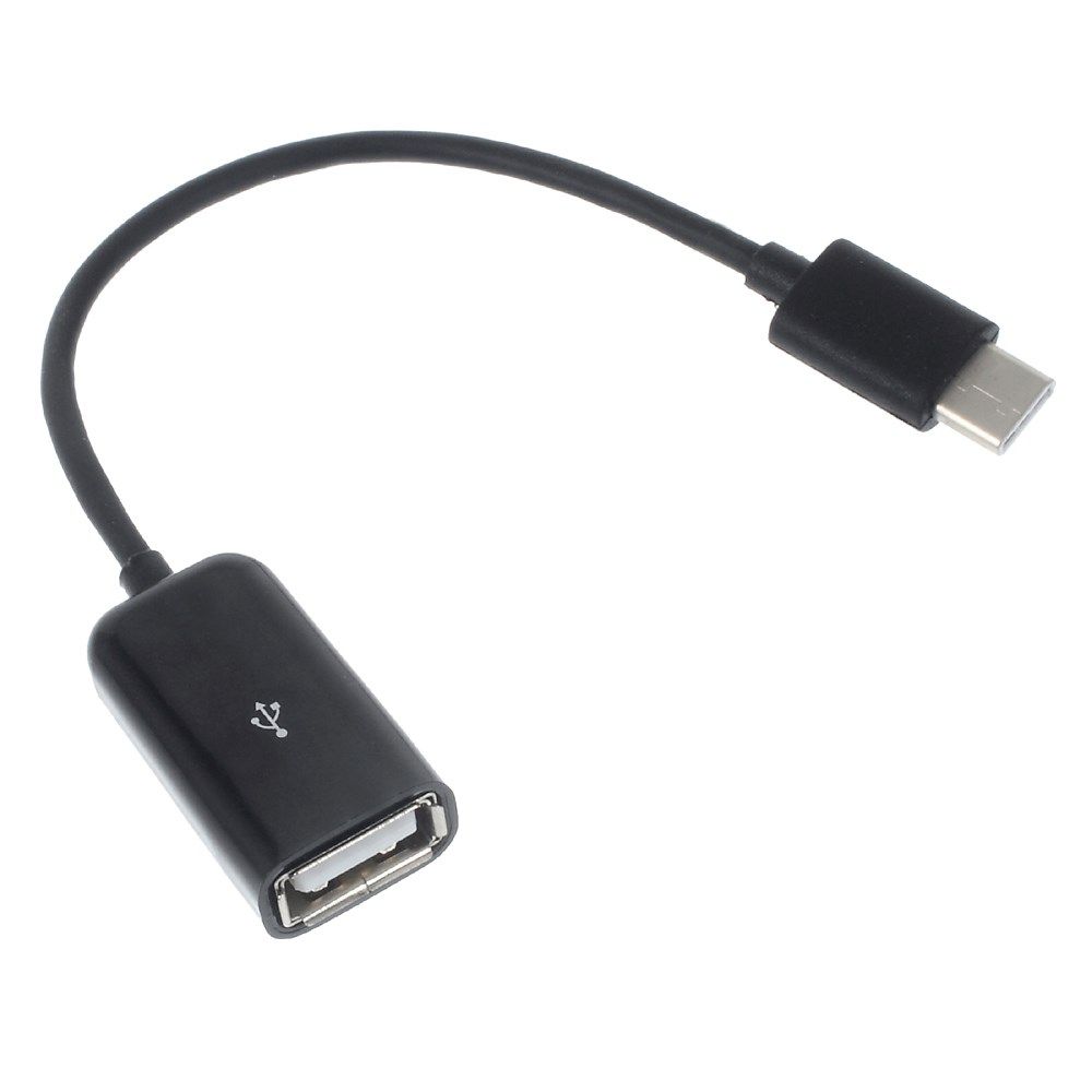 USB 3.1 Type-C Male to USB 2.0 A Female OTG Cable - Black