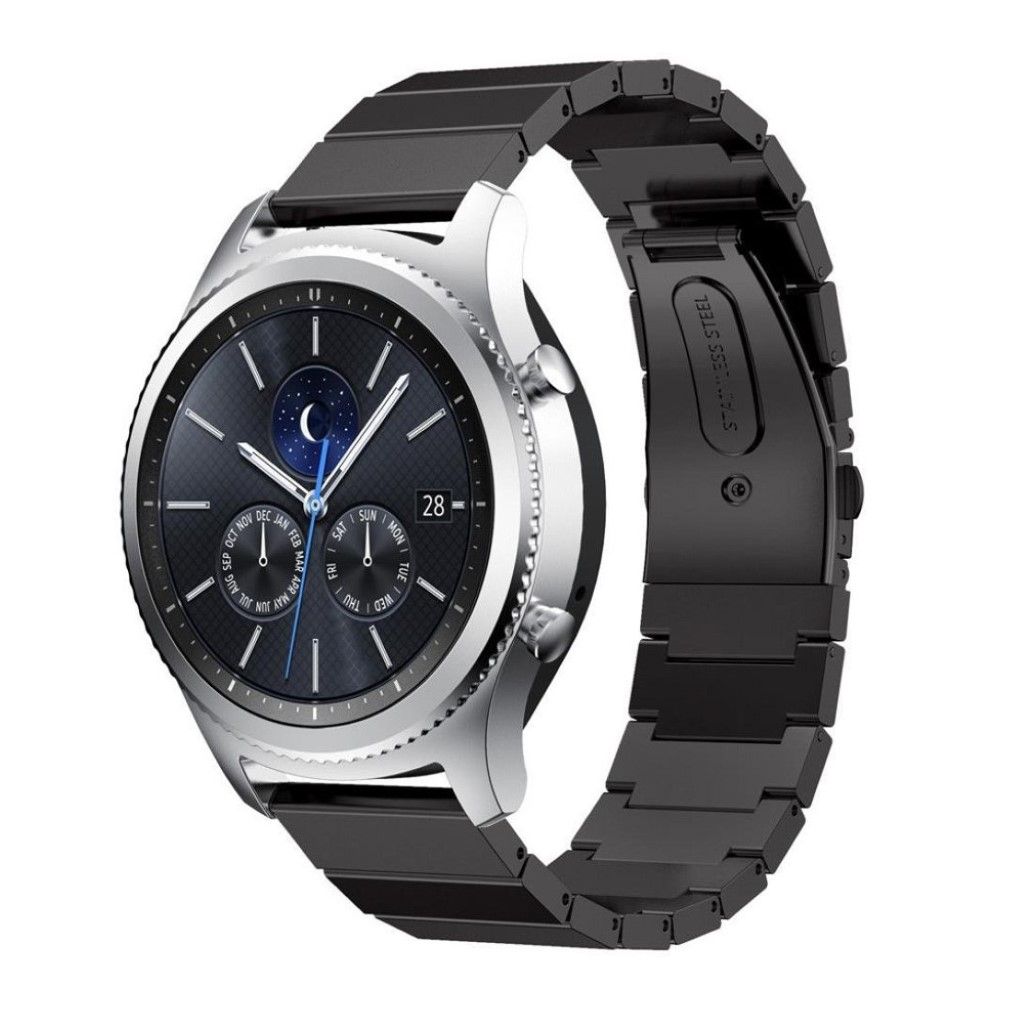 Samsung Gear S3 solid stainless steel watch strap - Black