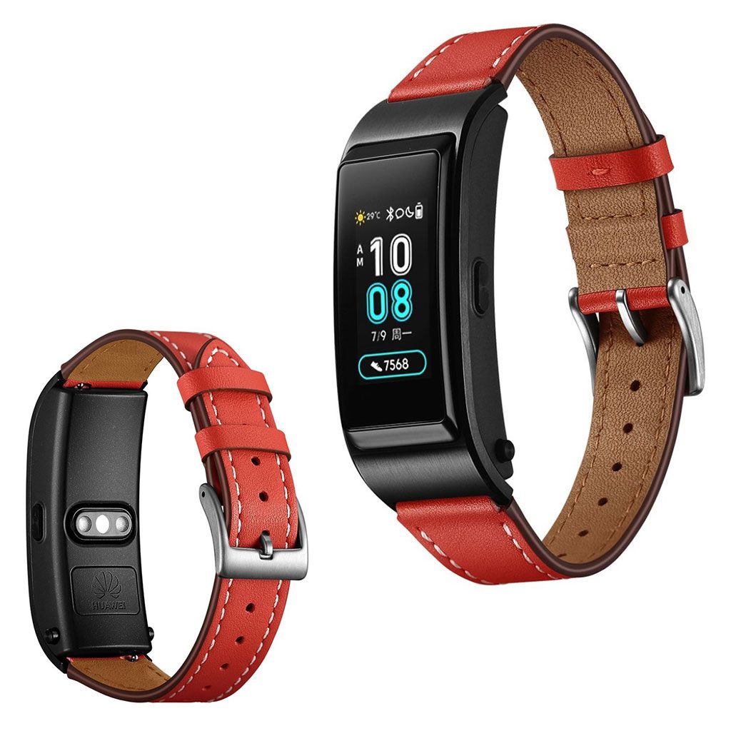 Huawei TalkBand B5 / B3 / B2 Active cool genuine leather watch band - Red