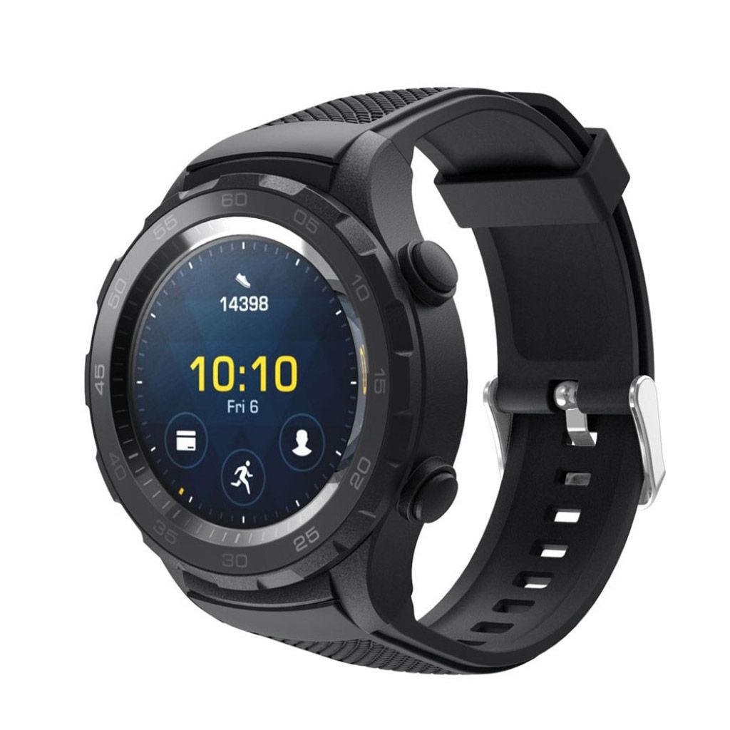 Huawei Watch 2 textured sports silicone watchband - Black