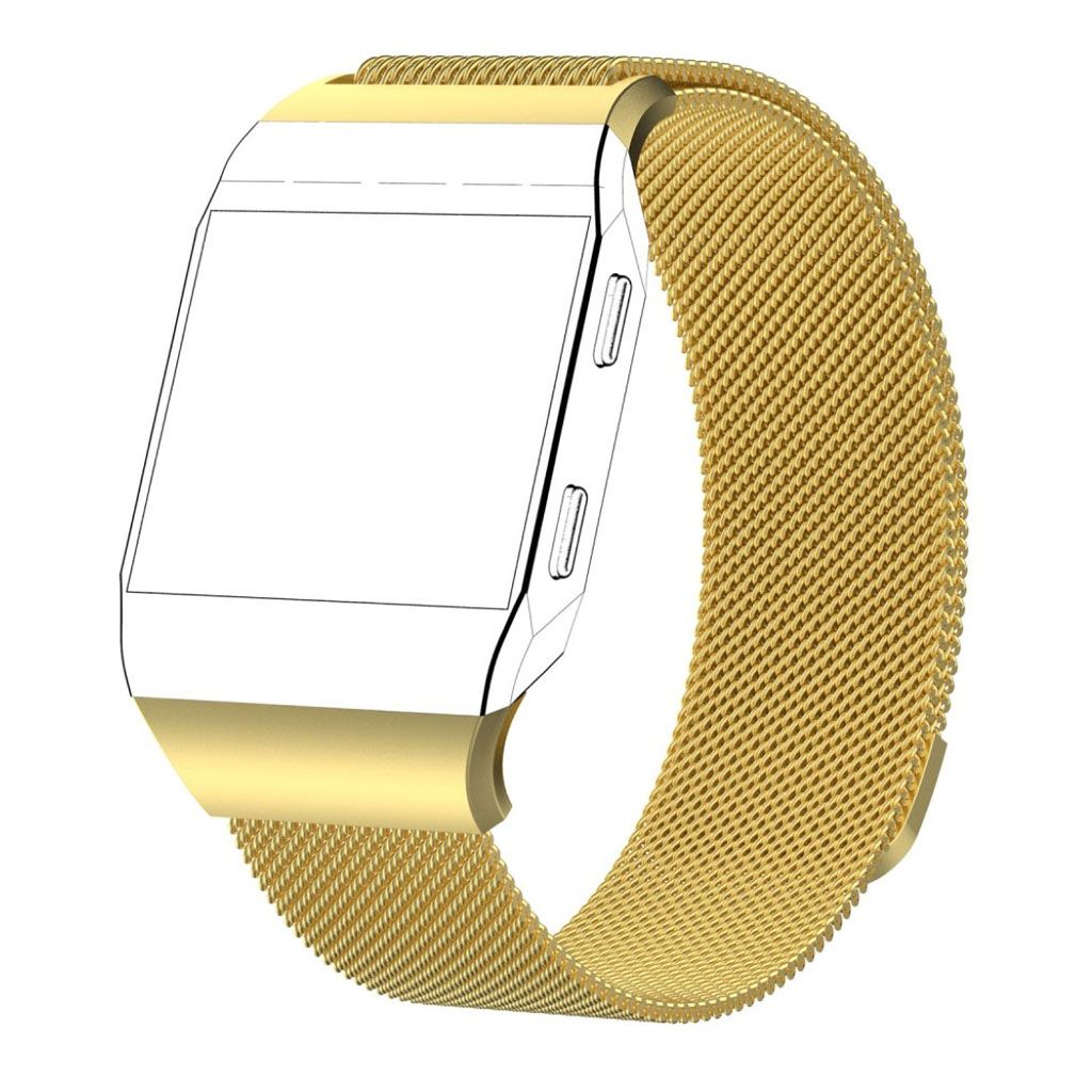 Fitbit Ionic luxury milanese stainless steel watch strap - Size: L, Gold