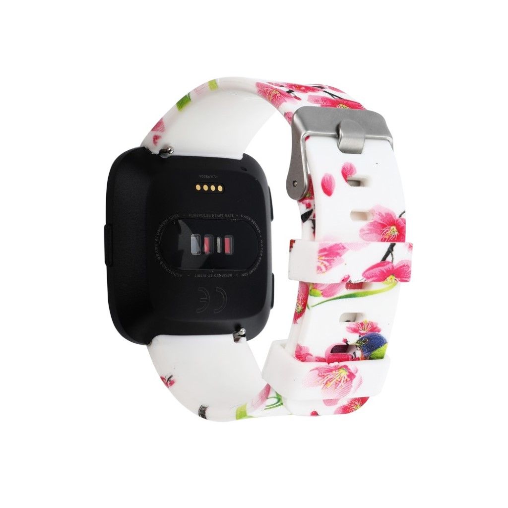 Fitbit Versa flower pattern silicone watch strap reaplcement - Style C