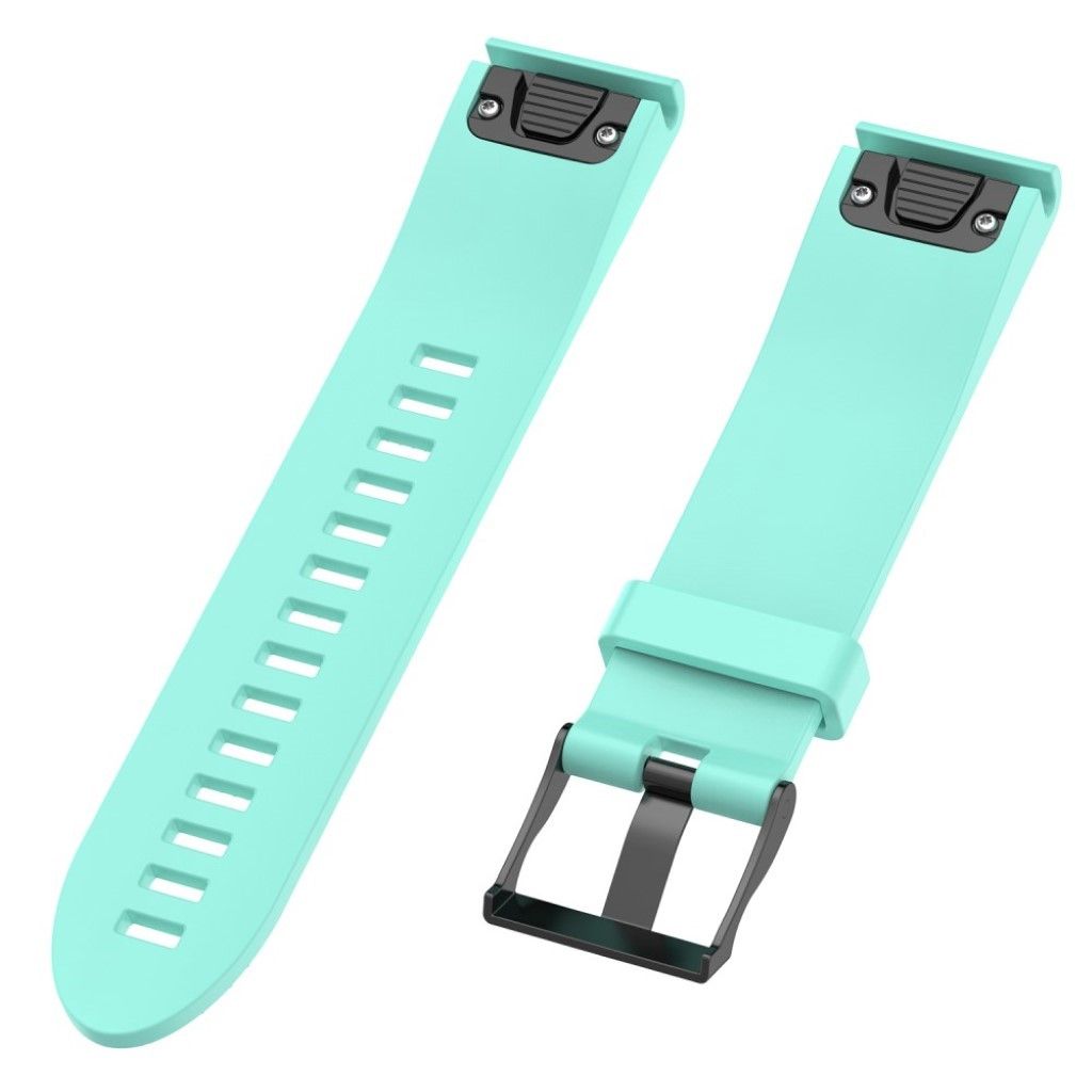 Garmin Fenix 5S textured silicone watch strap band - Cyan