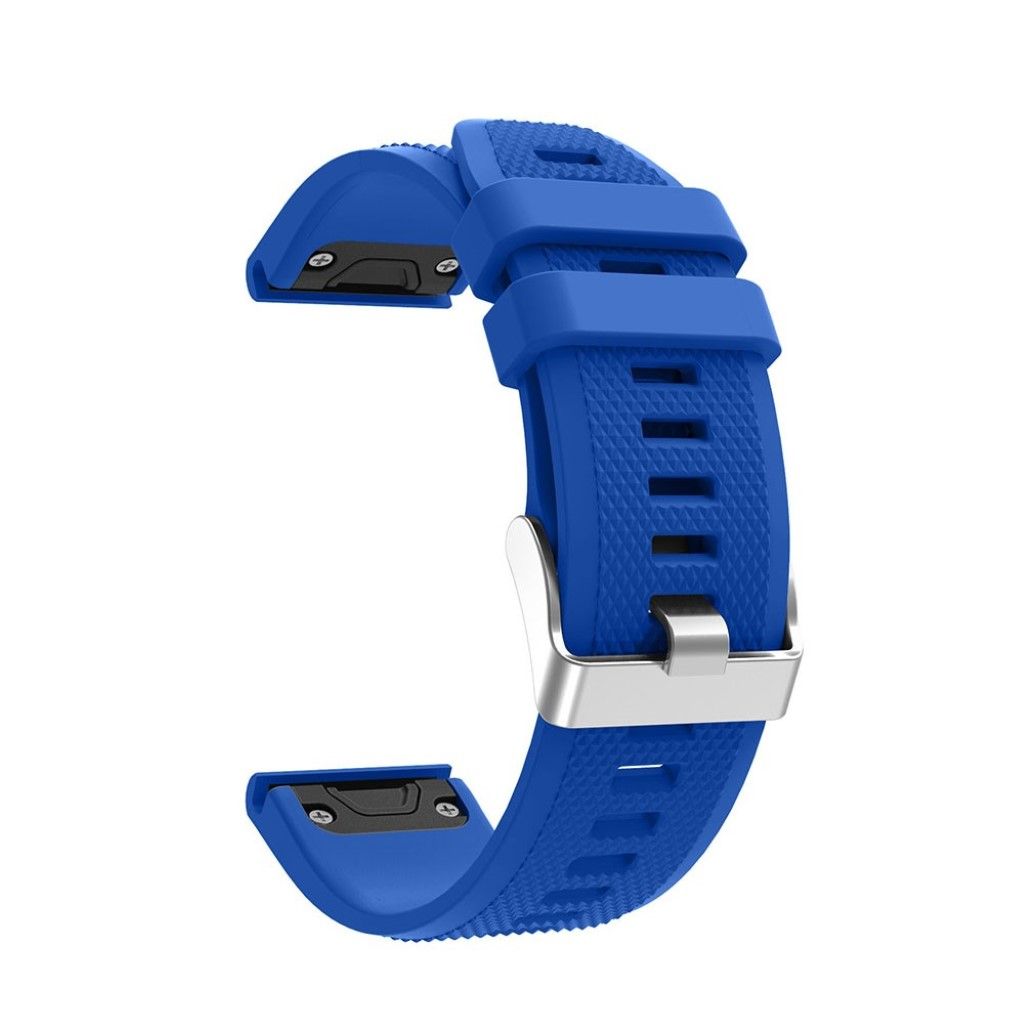 Garmin Forerunner 935 soft rhombus silicone watch strap with buckle - Royal Blue