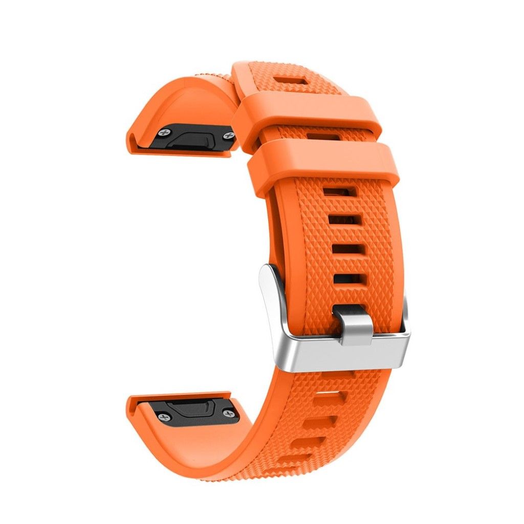 Garmin Forerunner 935 soft rhombus silicone watch strap with buckle - Orange