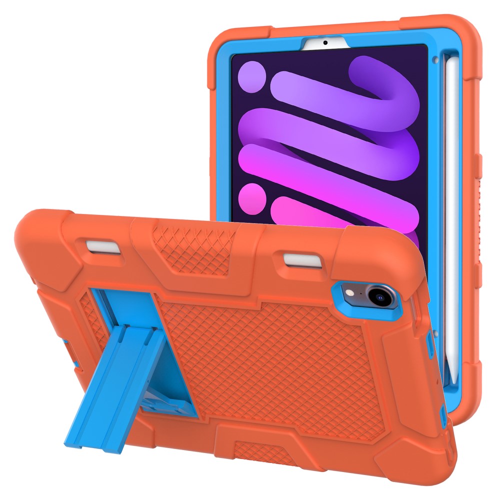 iPad Mini 6 (2021) TPU + silicone cover - Orange / Blue