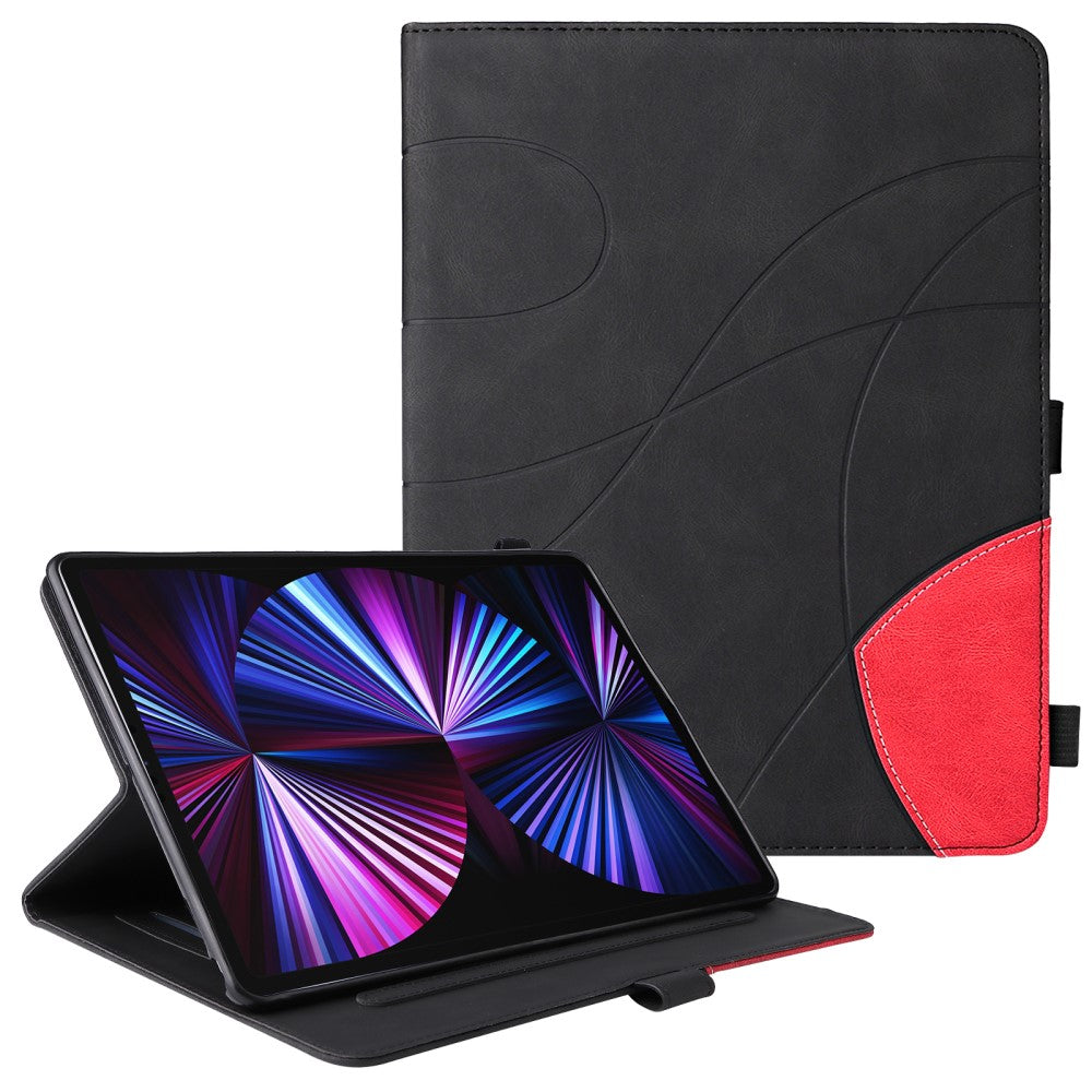iPad Pro 12.9 (2021) / (2020) / (2018) KT dual color leather flip case - Black