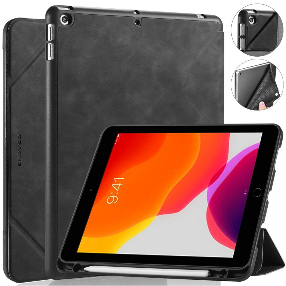 DG.MING See series iPad 10.2 (2021) / (2020) / (2019) leather flip case - Black