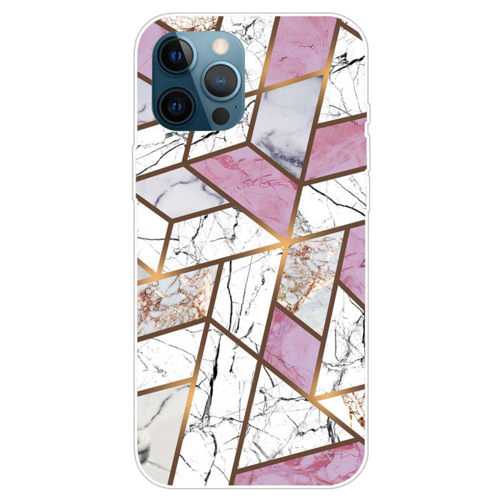 Marble iPhone 14 Pro Max case - Rose / White / Grey Marble