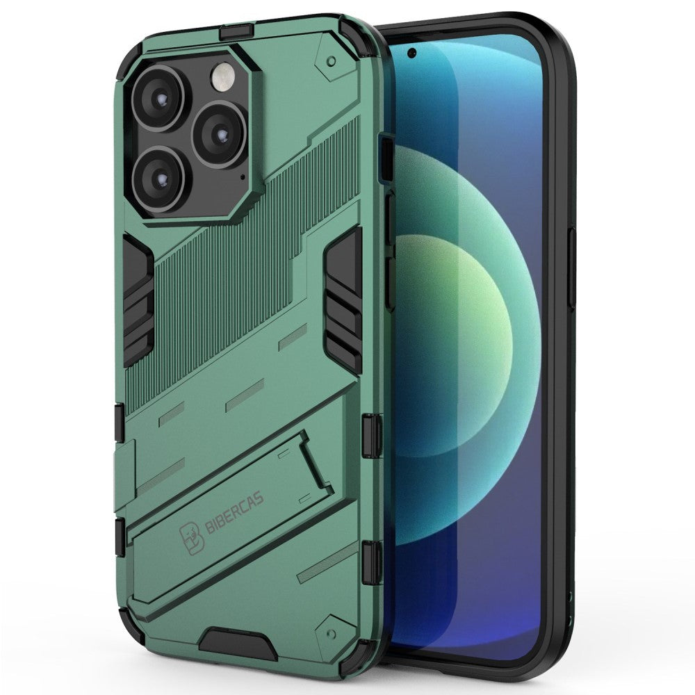 Shockproof hybrid cover with a modern touch for iPhone 14 Pro Max - Green