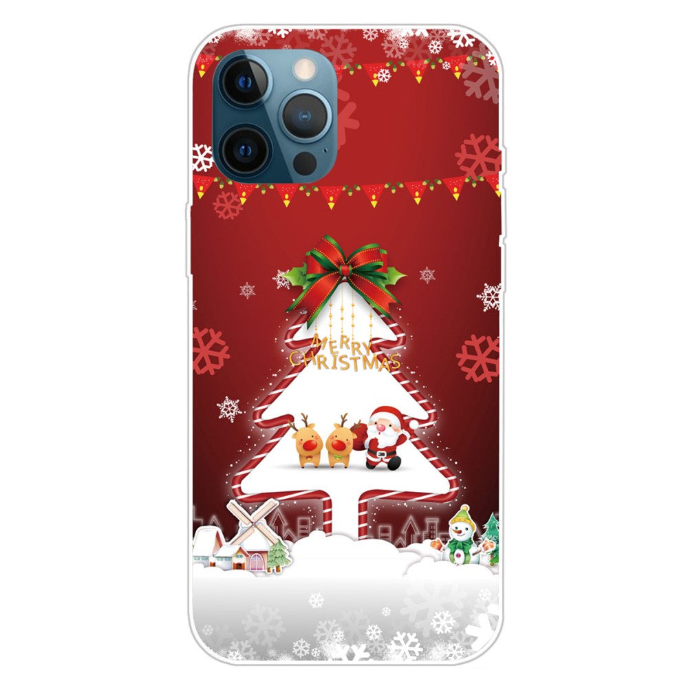 Christmas iPhone 14 Pro Max case - Christmas Tree and Snowflakes