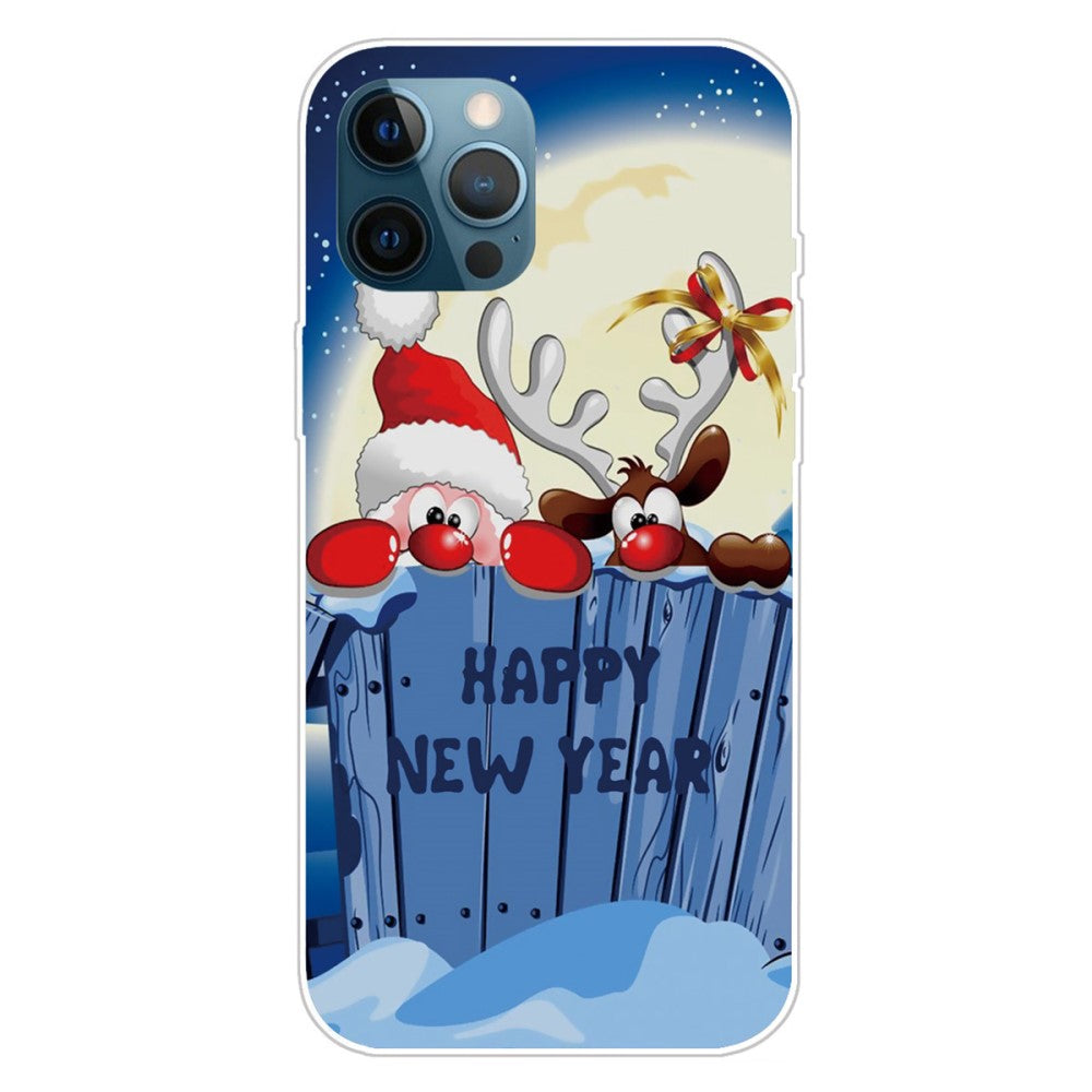 Christmas iPhone 14 Pro Max case - Secret Santa and Reindeer