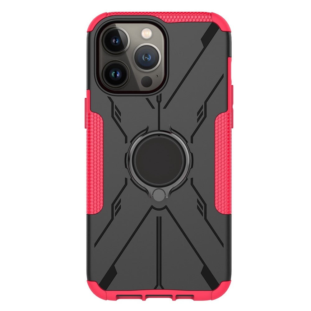 Kickstand cover with magnetic sheet for iPhone 14 Pro Max - Rose